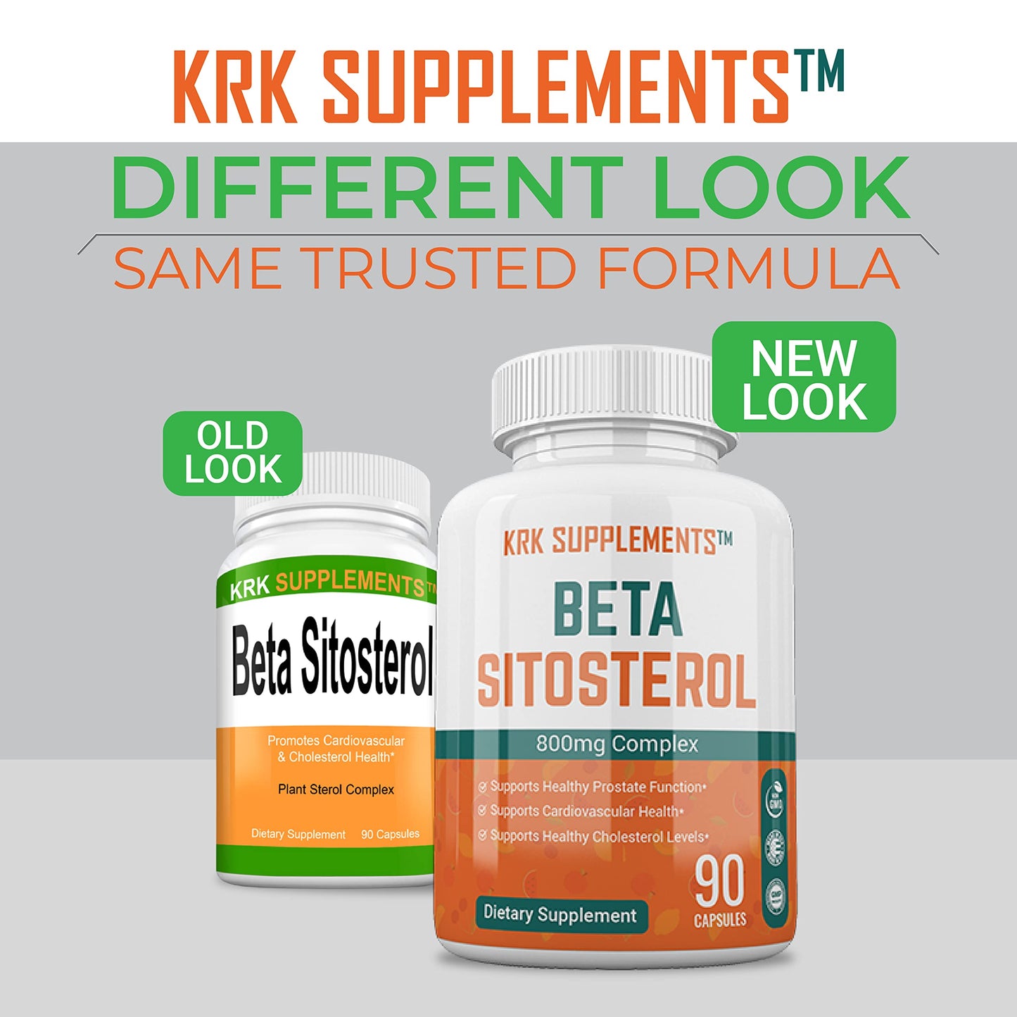 KRK SUPPLEMENTS Beta Sitosterol 800mg Per Serving Prostate Support, 180 Capsules