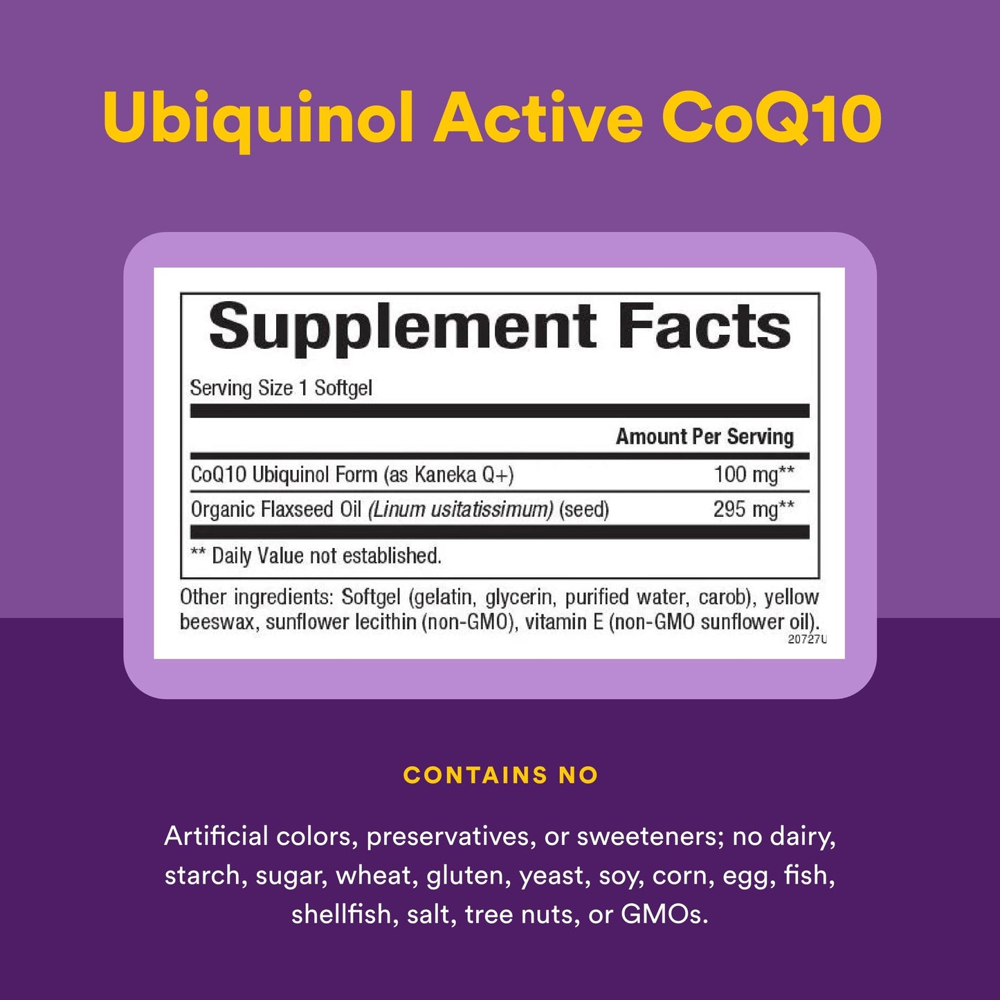 Natural Factors Ubiquinol 100 mg Softgels, 120 Count