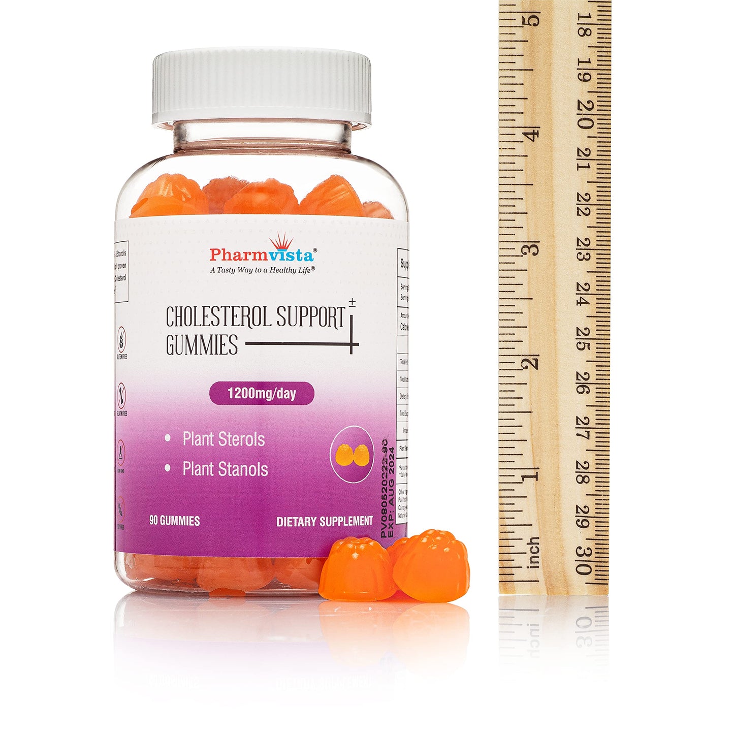 Pharmvista Plant Sterols and Stanols 1200mg Gummy 90 Count