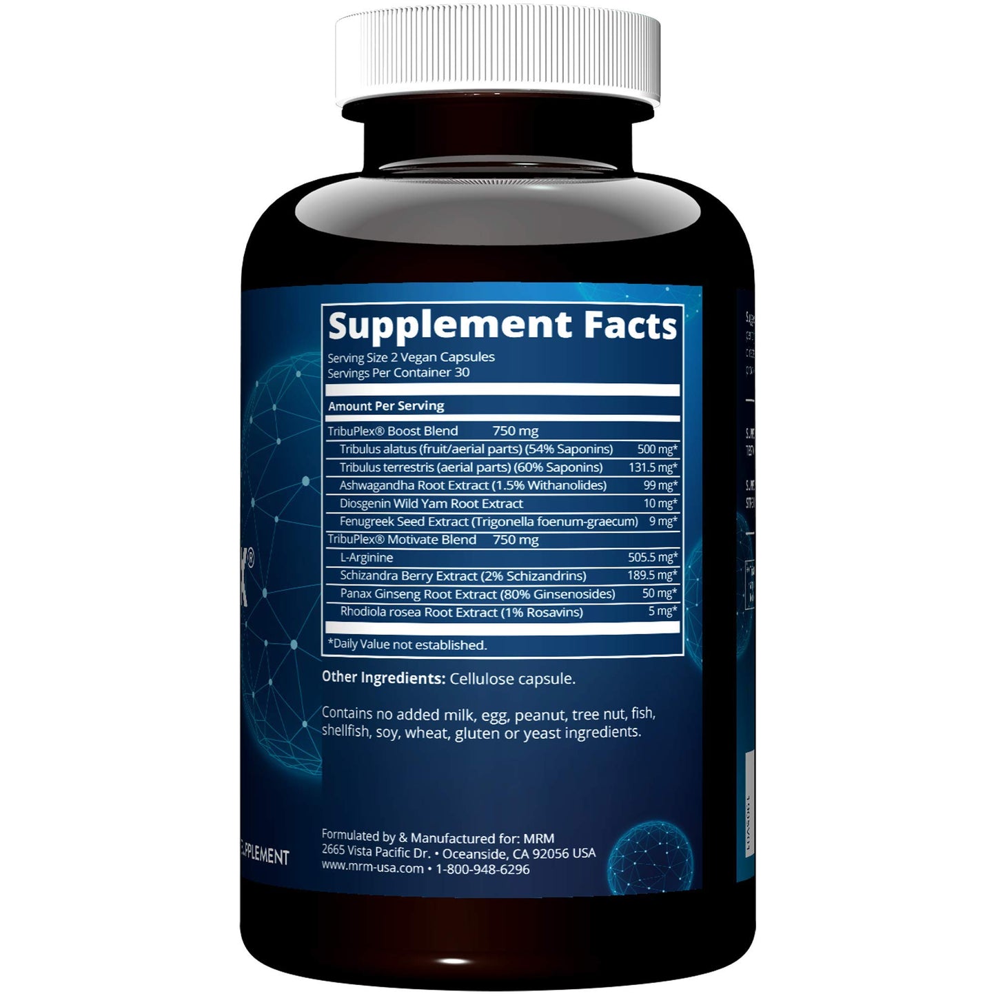 MRM TribuPlex 750 mg Capsules 60 Count