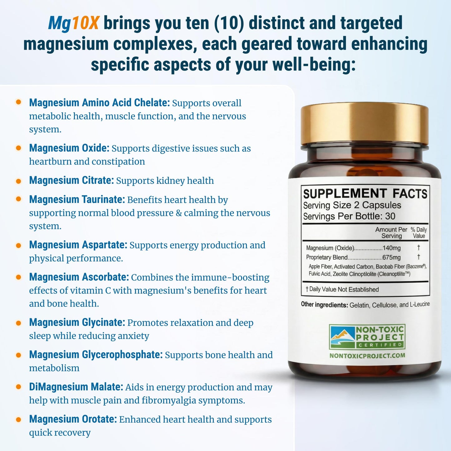 True Cellular Formulas Mg10X Multi-System Magnesium Capsule, 60 Count