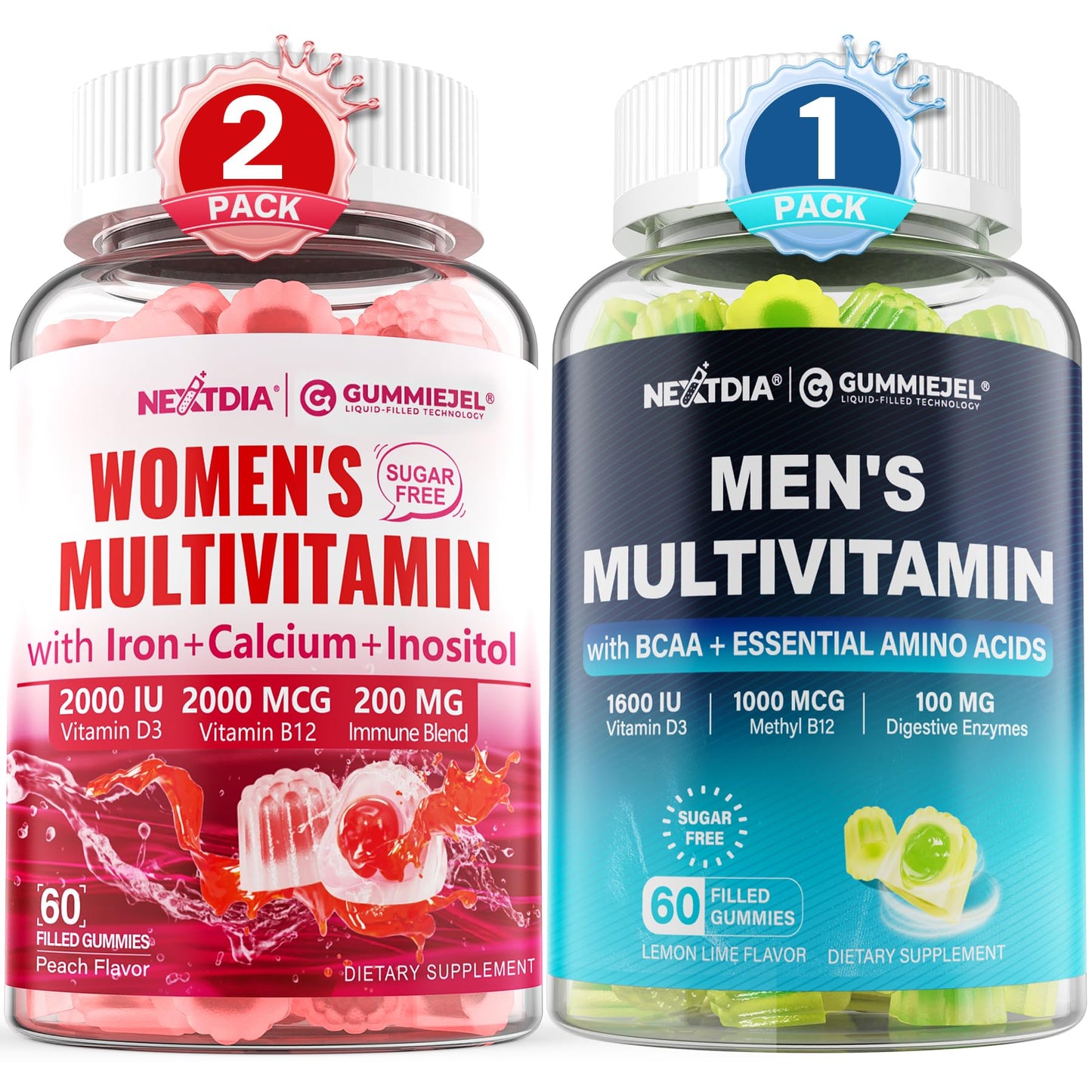 Nextdia Men's and Women's Multivitamin Gummies, 180 Count