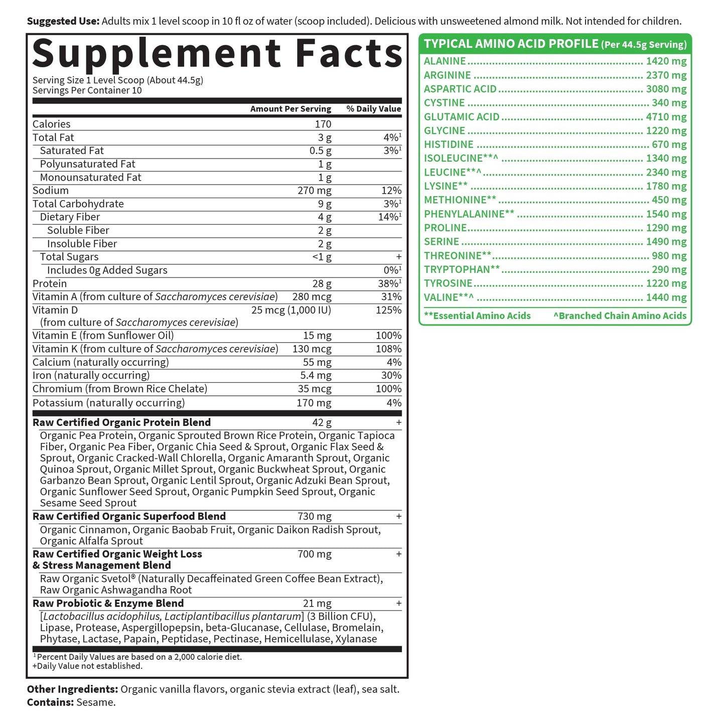 Garden of Life Raw Organic Fit Original Flavor Vegan Protein Powder, 14 oz