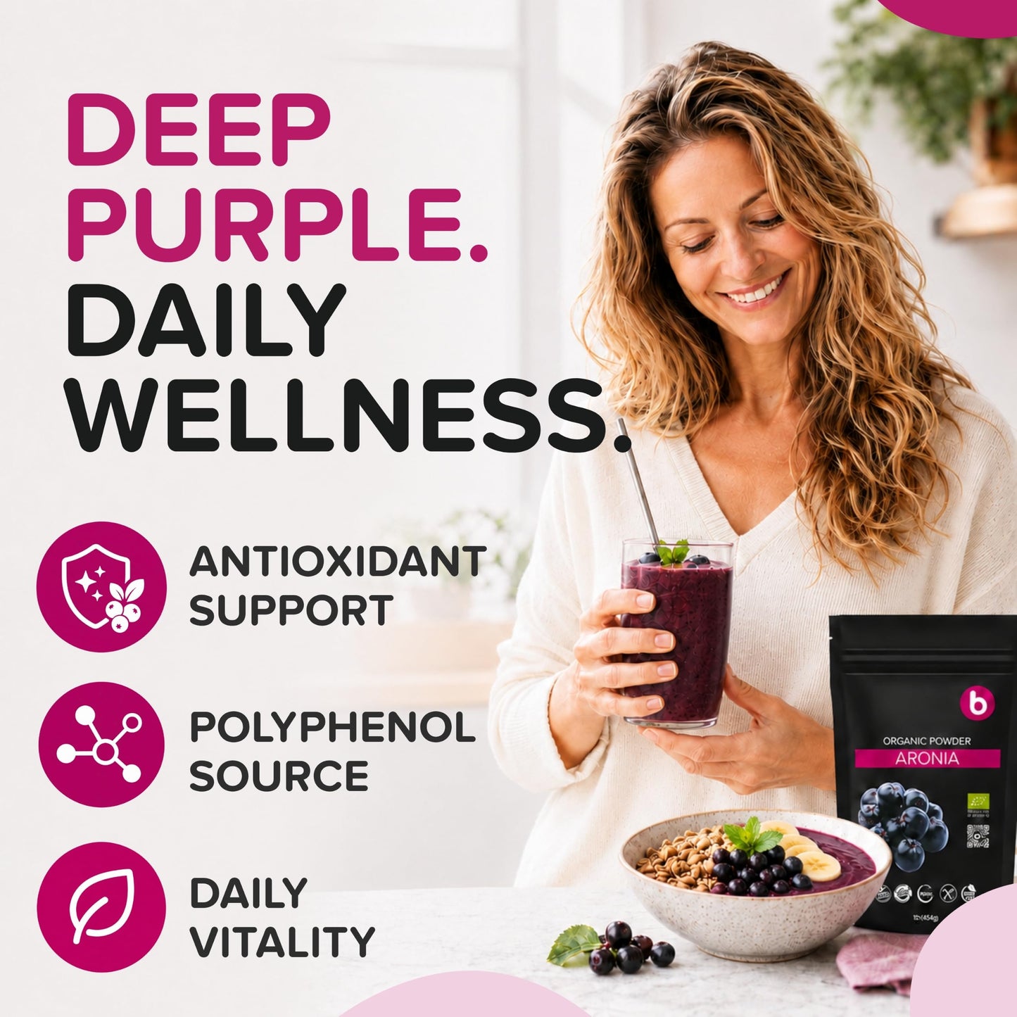 b Aronia Berry Powder, 16 Ounce
