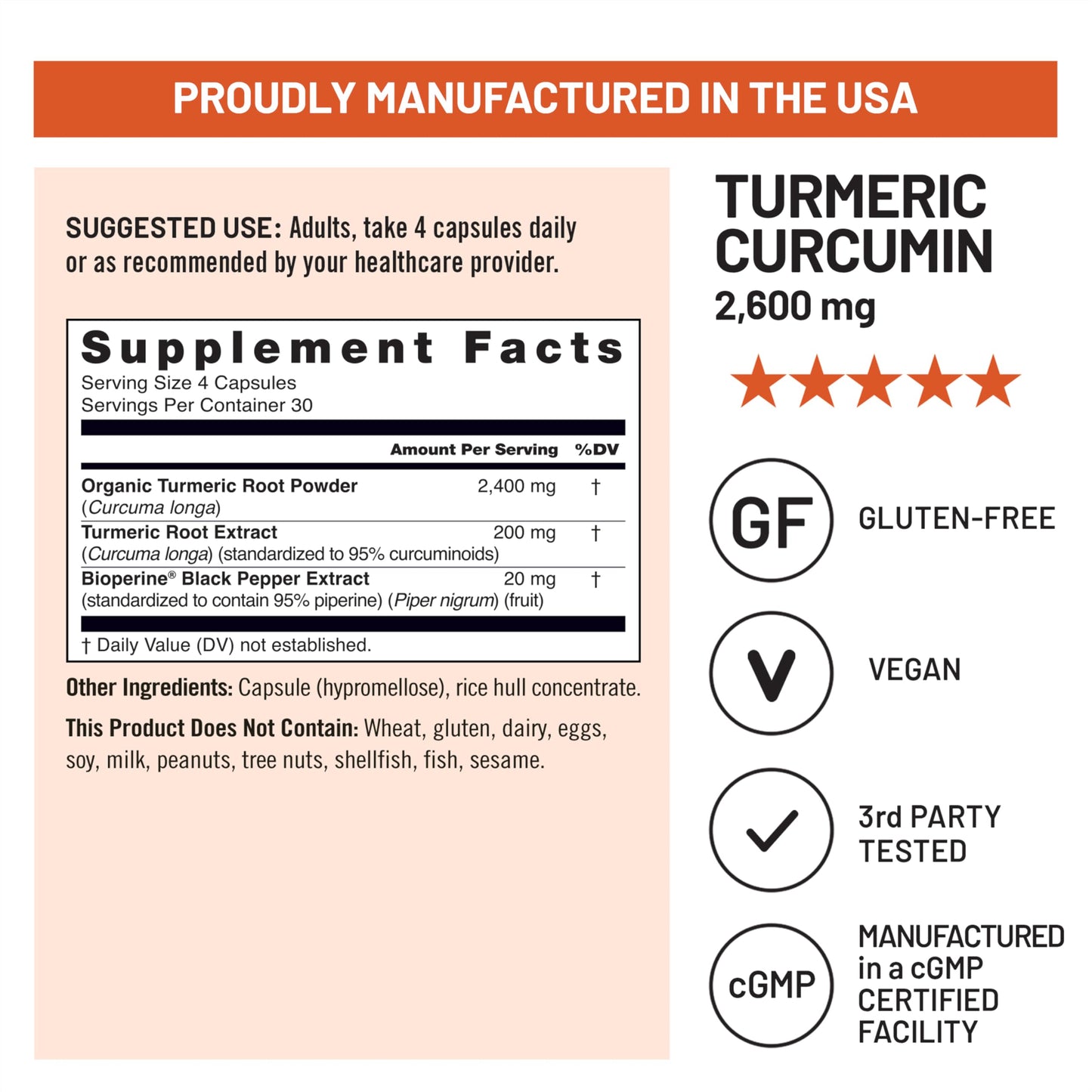 NatureWise Turmeric Curcumin 2600mg Organic Turmeric 2400mg Capsules, 120 Count