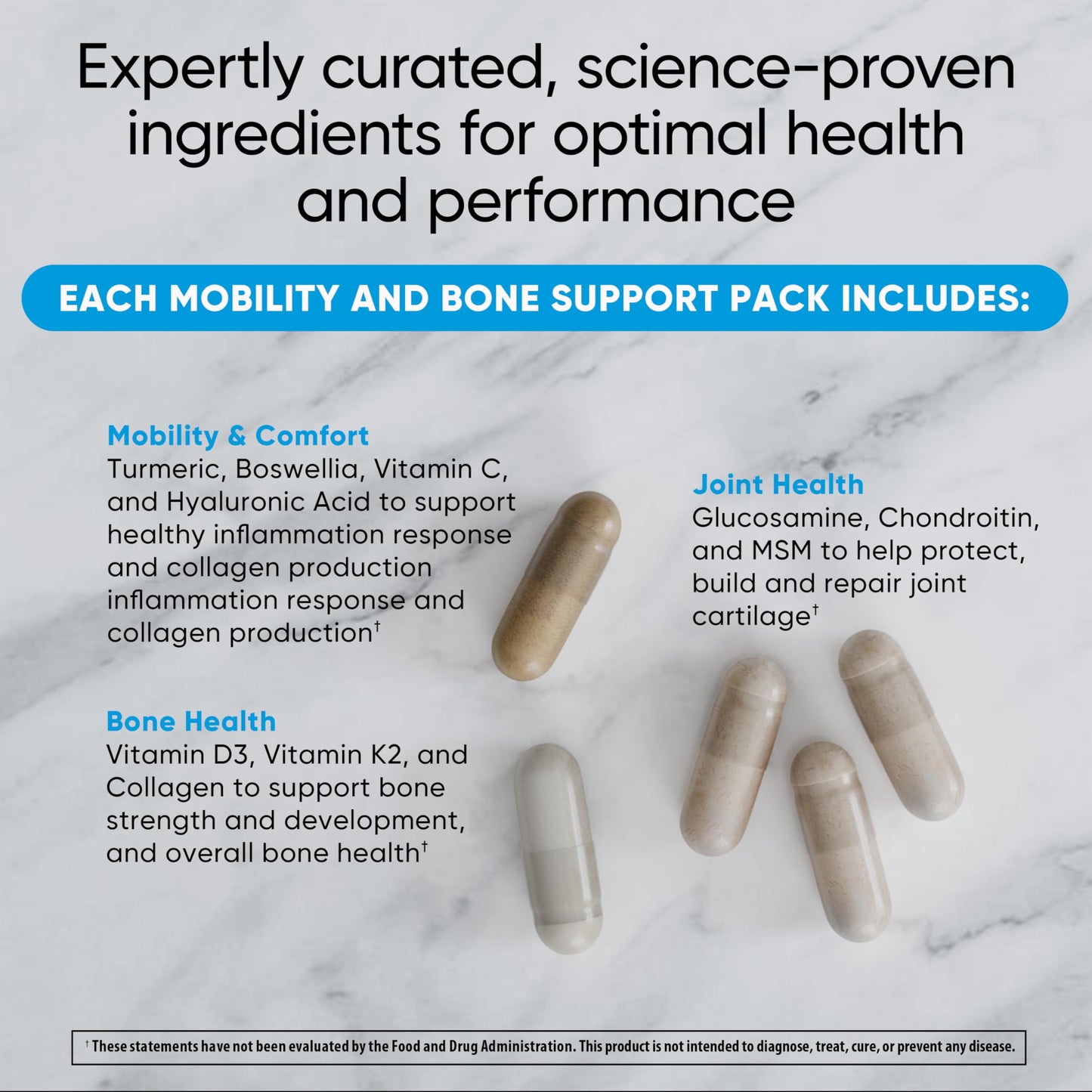 Universal U Mobility & Bone Support Daily Multivitamin 12-in-1 Capsules, 30 Count