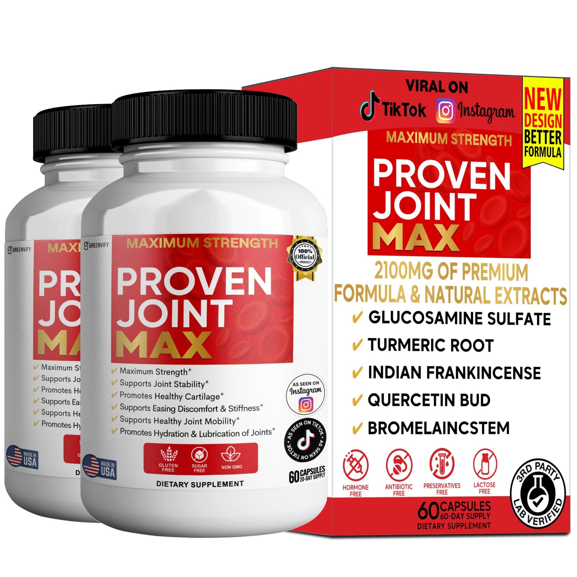 GREENVIFY Maximum Strength Joint Max 60 Capsules