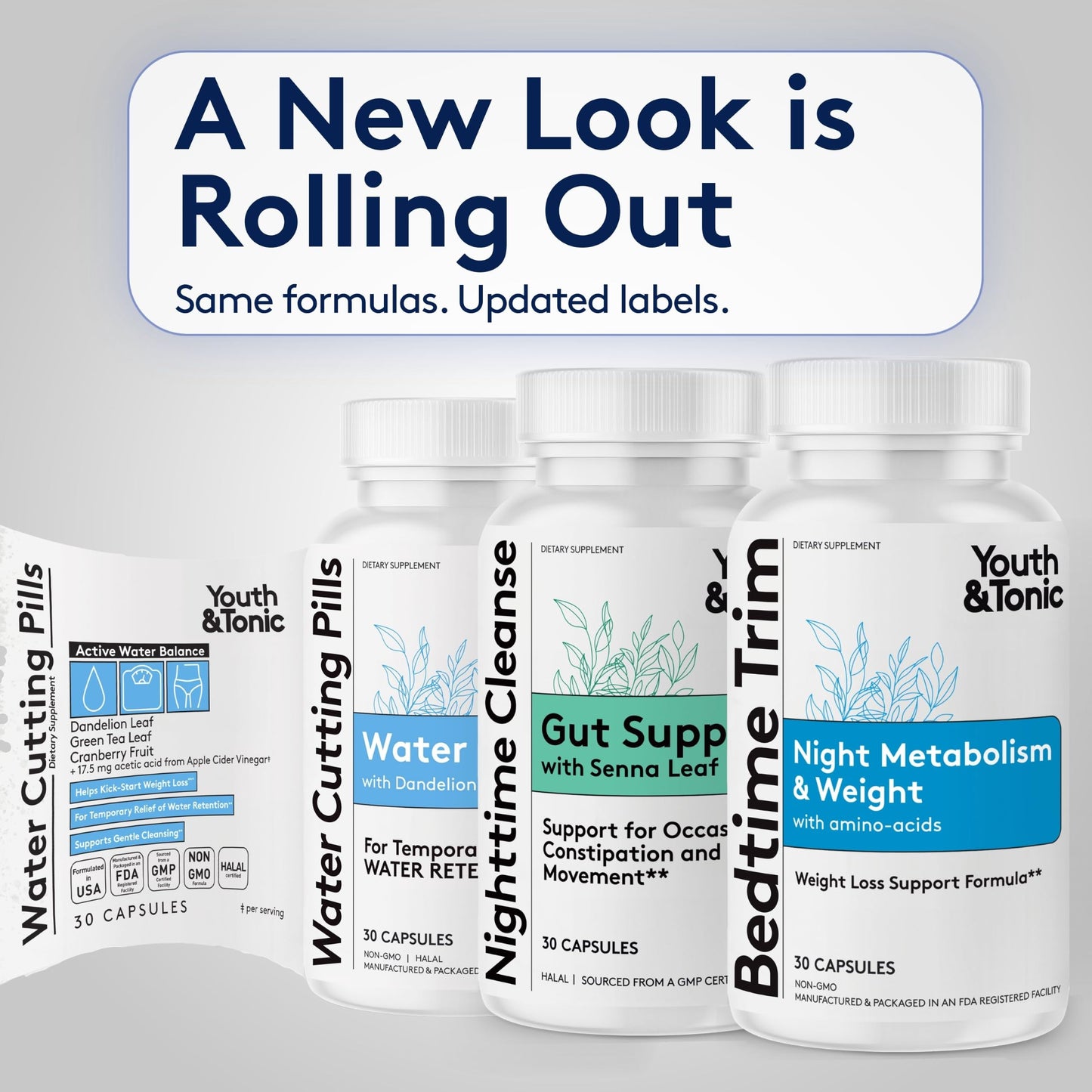 Youth & Tonic Colon Cleanse Weight Loss Pills Capsules, 90