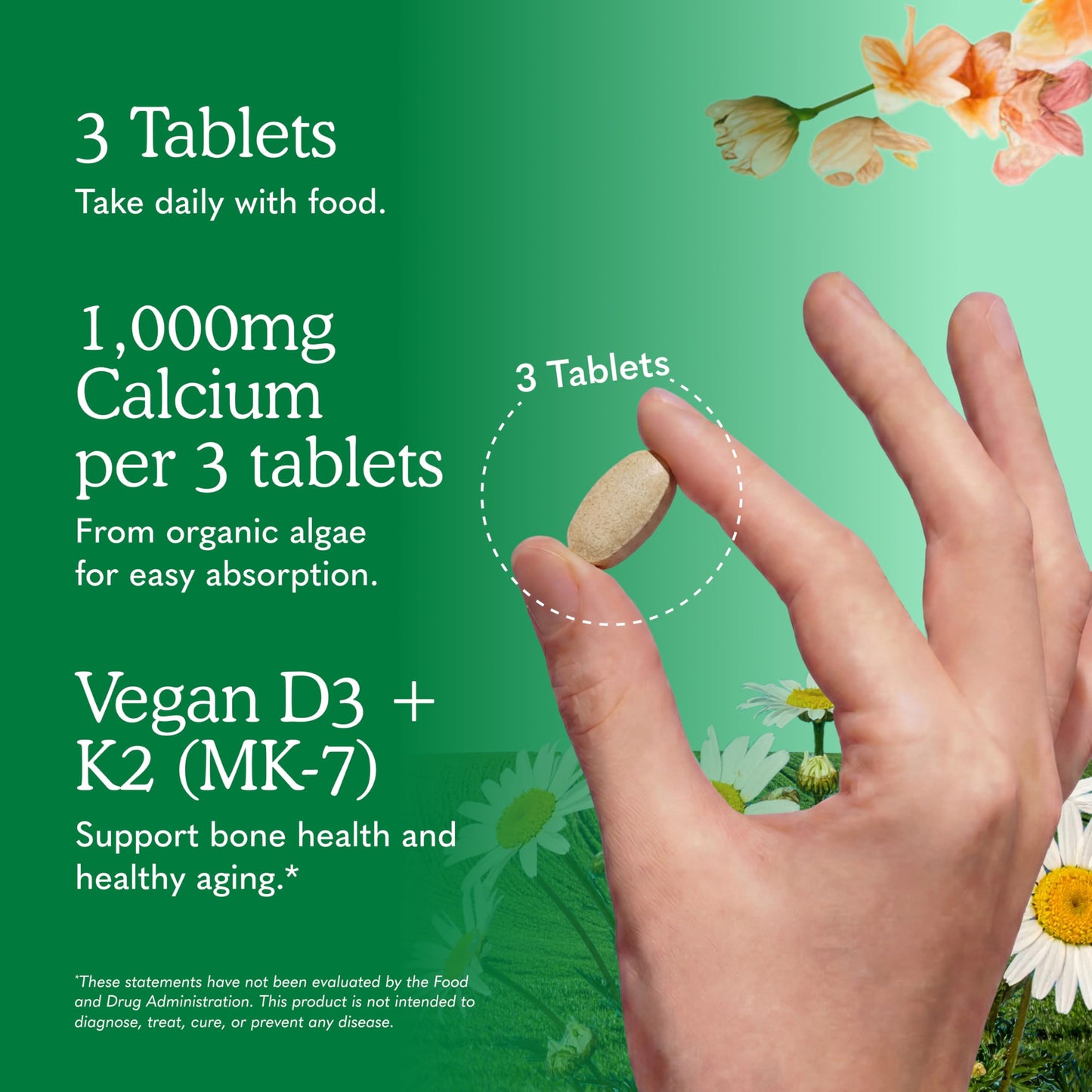 Garden of Life Organics Plant Calcium Supplement Tablet 180