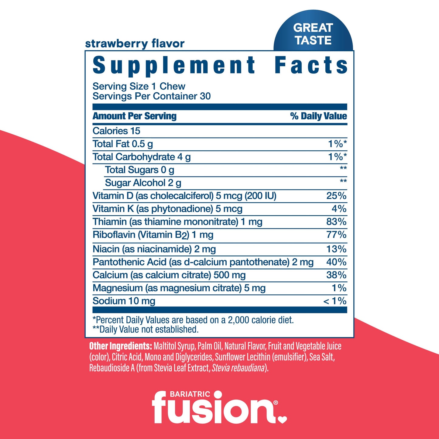 Bariatric Fusion Calcium Citrate with Vitamin D3 Supplement Gummy, 90 Count