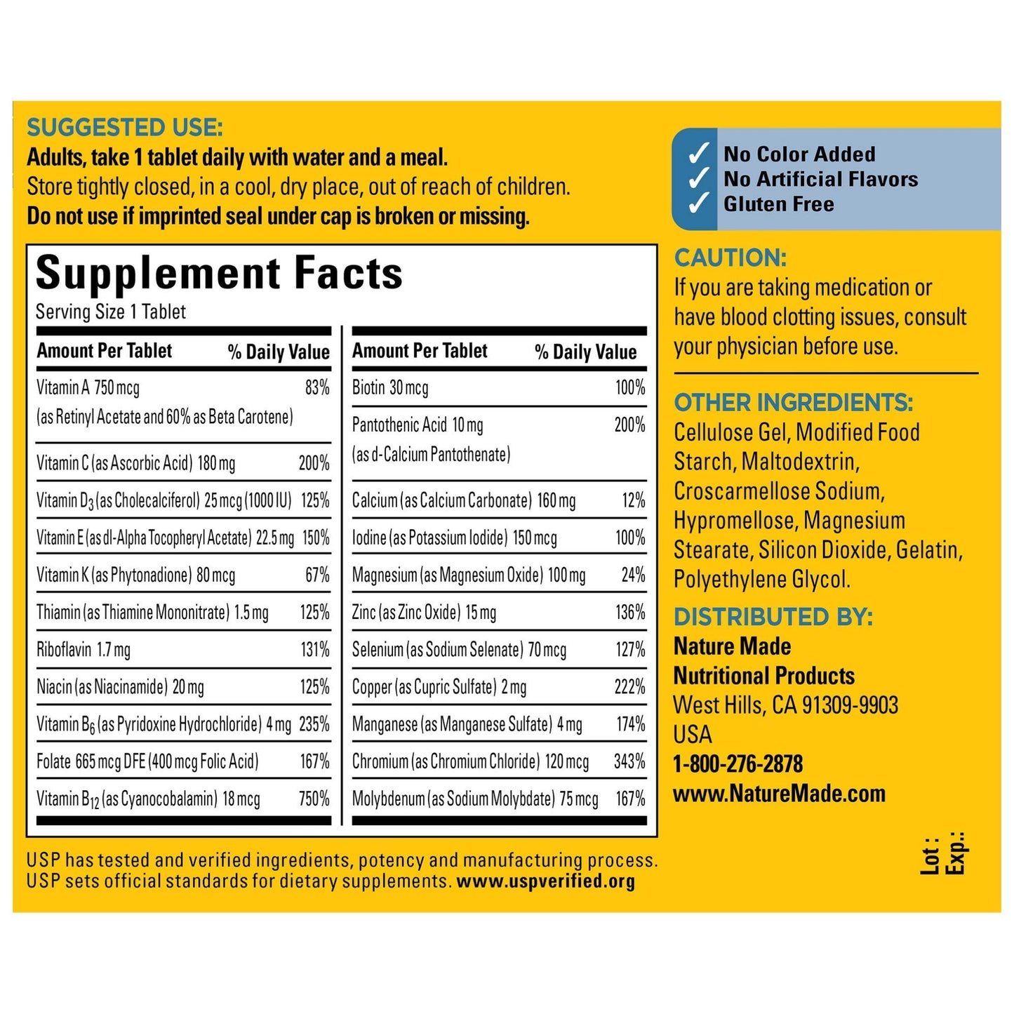 Nature Made Men's Multivitamin Tablet, 90 Count