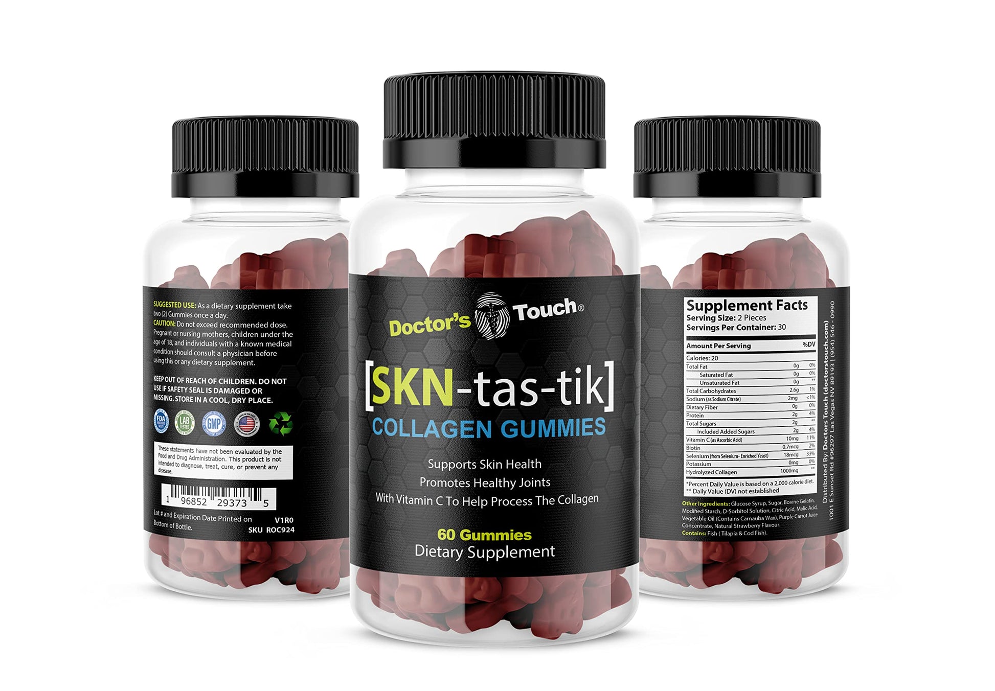 Doctor's Touch SKNtastic Collagen Gummy 60 Count