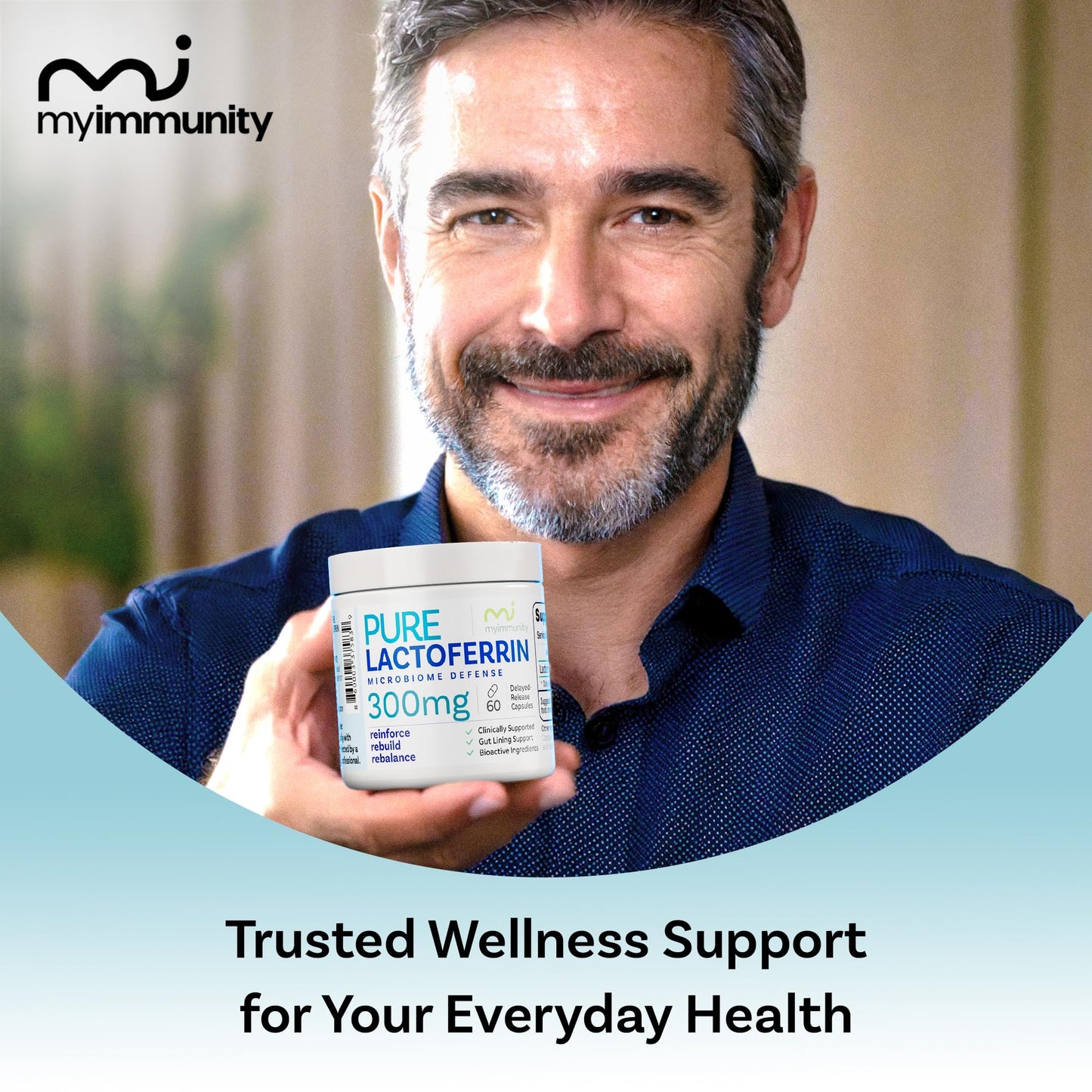 MyImmunity Lactoferrin 300mg Delayed Release Capsules, 60 Count