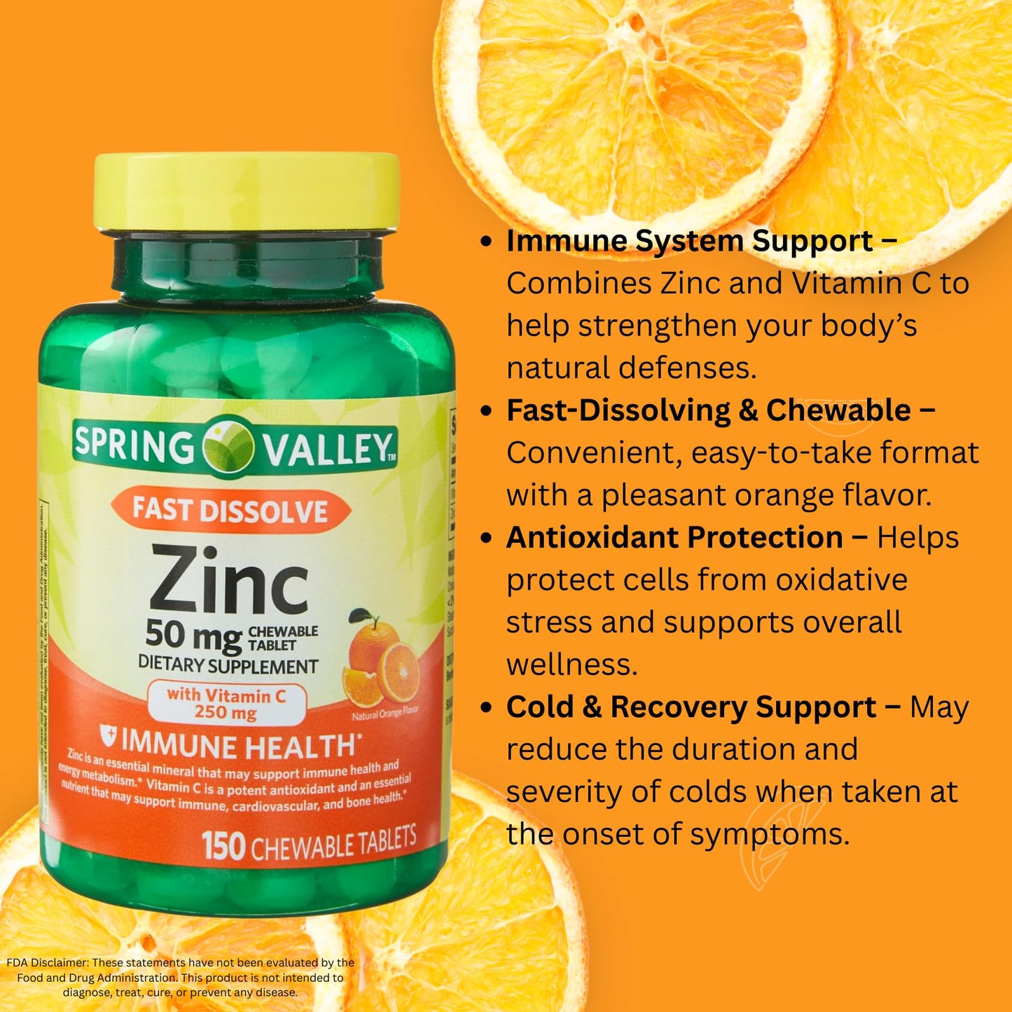 Generic Zinc with Vitamin C 50mg Capsule 150