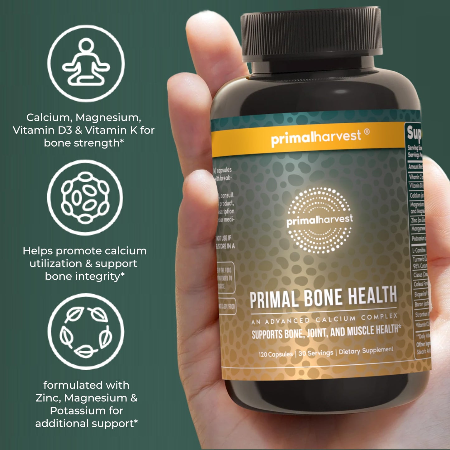 Primal Harvest Bone Health Daily Supplement Capsules 240