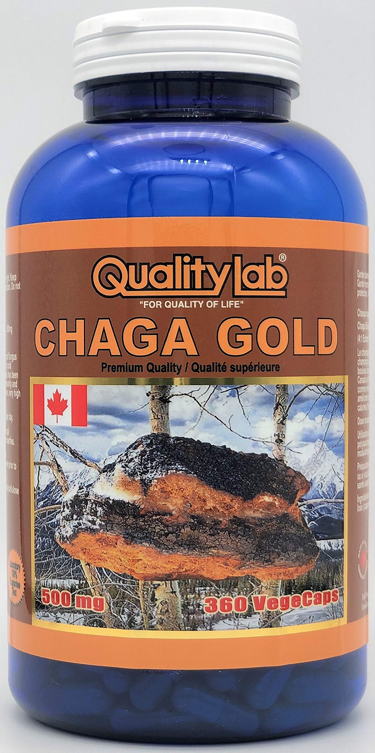 QUALITYLAB Chaga Gold 500 mg Capsules 360