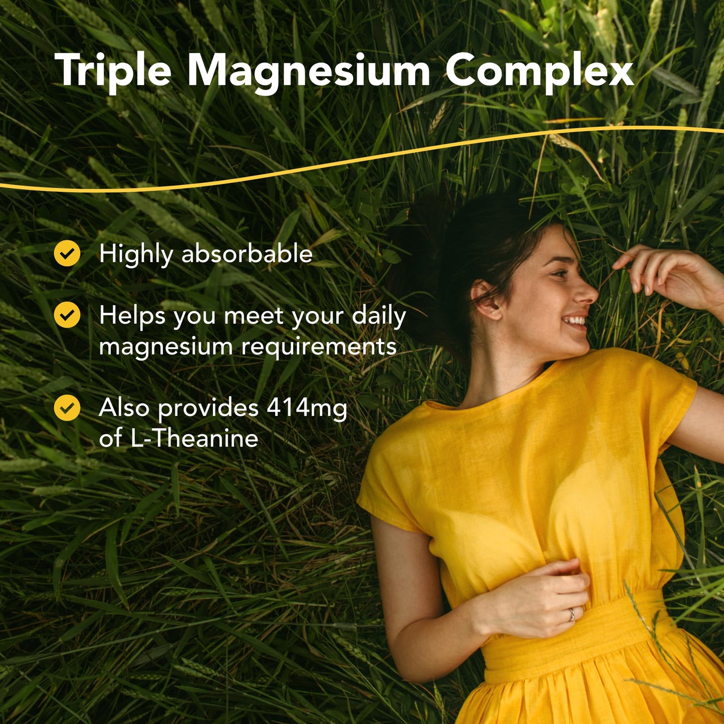 North American Herb & Spice PurelyMin Magnesium Complex + L-Theanine Capsules, 90 Count
