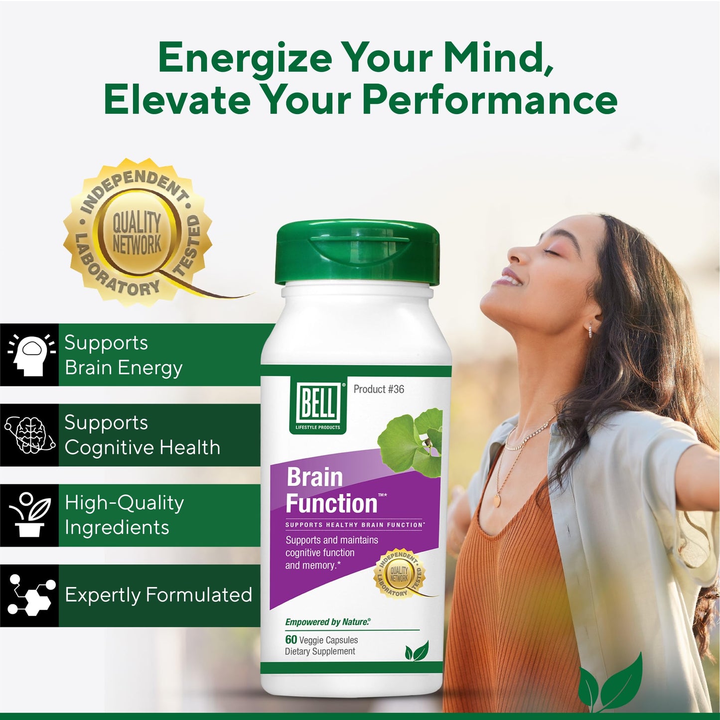 Bell Brain Function Lifestyle Capsules, 60 Count