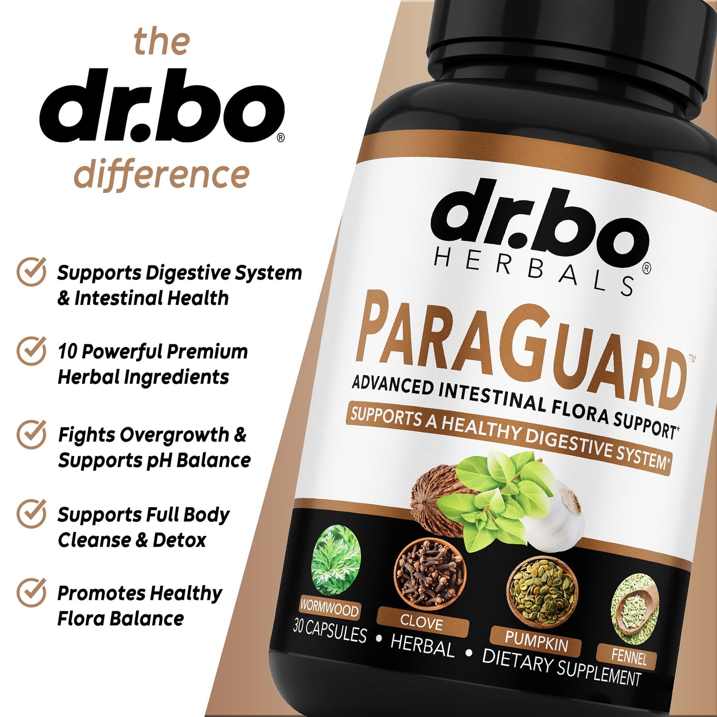 DR. BO ParaGuard Cleanse Detox Pills Capsules 30 Count
