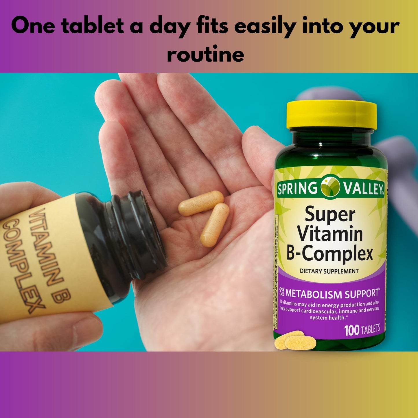 FUSION SHOP STORE Super Vitamin B Complex 100 Tablets