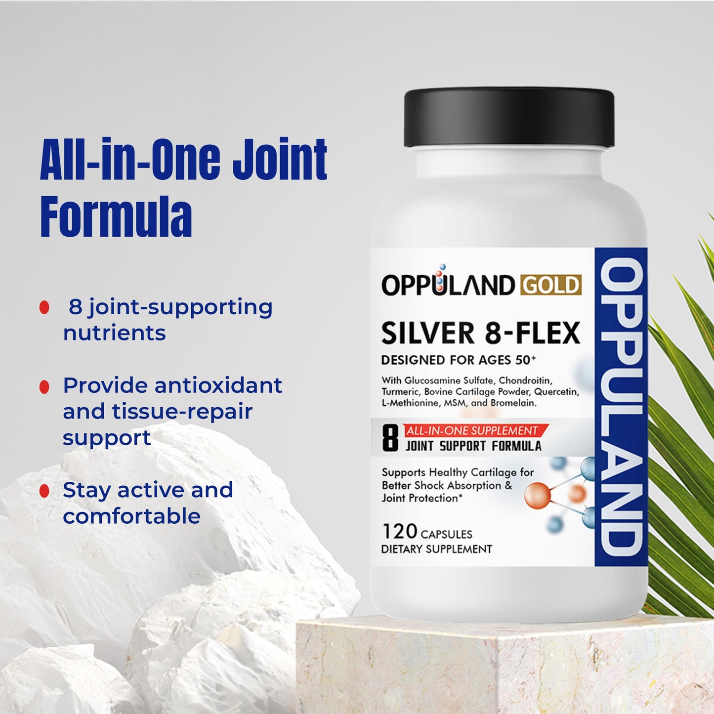 Oppuland Silver 8 Flex Joint Support Capsules, 120 Capsules