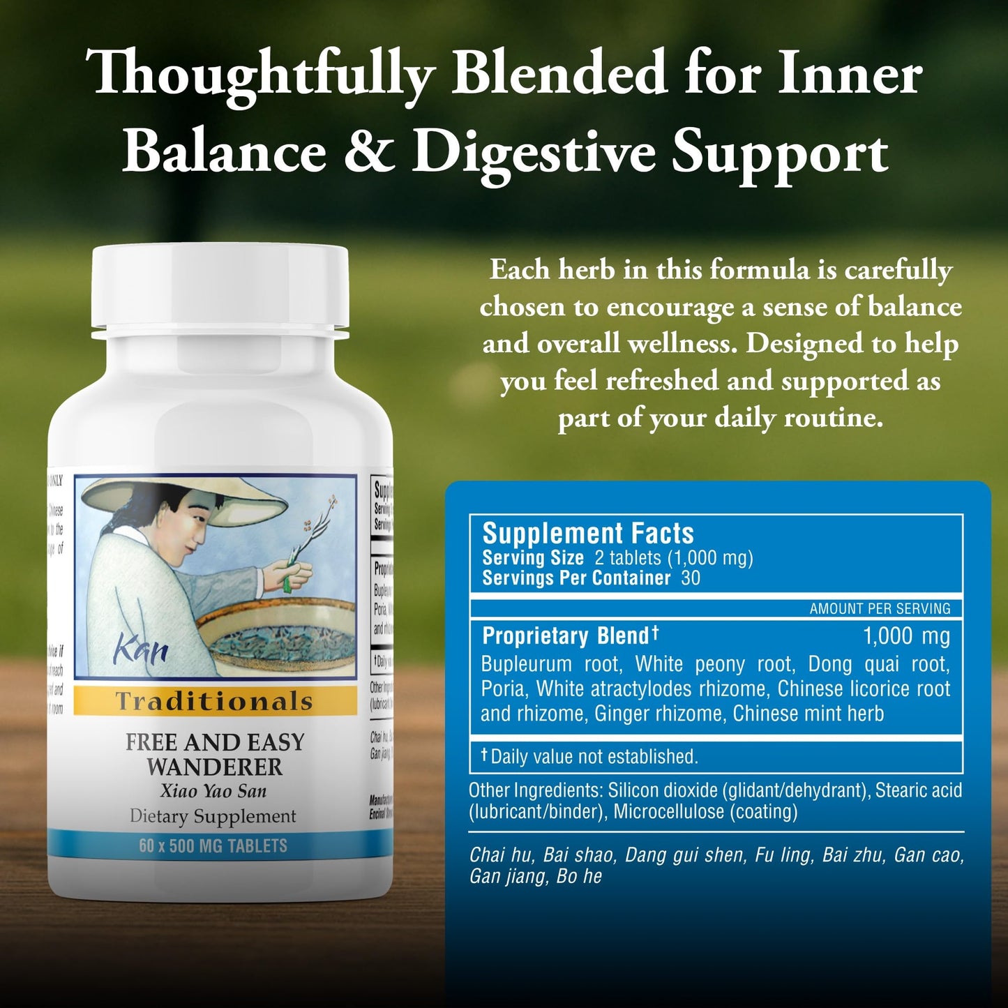 Kan Herb Free and Easy Wanderer Tablets, 60 Tablets