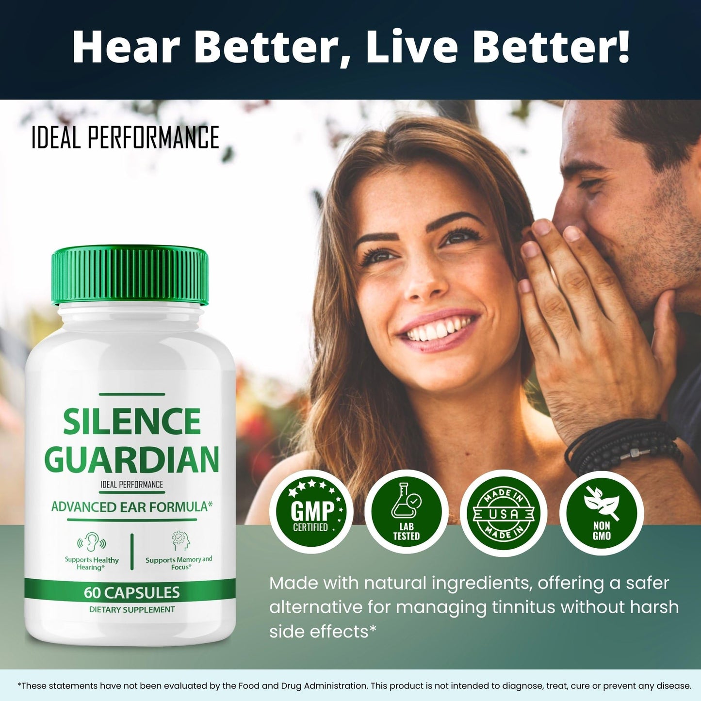 Ideal Performance Silence Guardian Tinnitus Relief Capsule, 60 Count