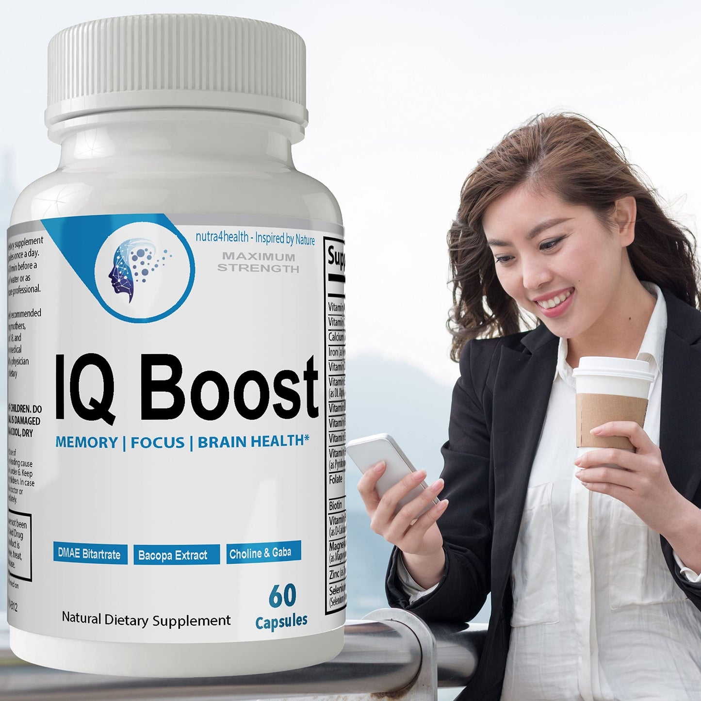 nutra4health IQ Boost Smart Pill Capsule, 60 Count