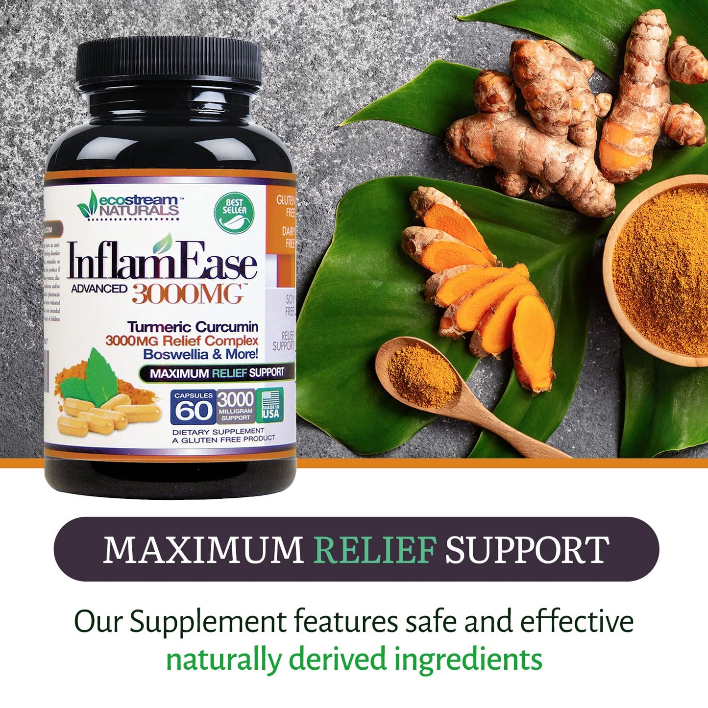 ecostream Naturals InflamEase Capsule 60 Count