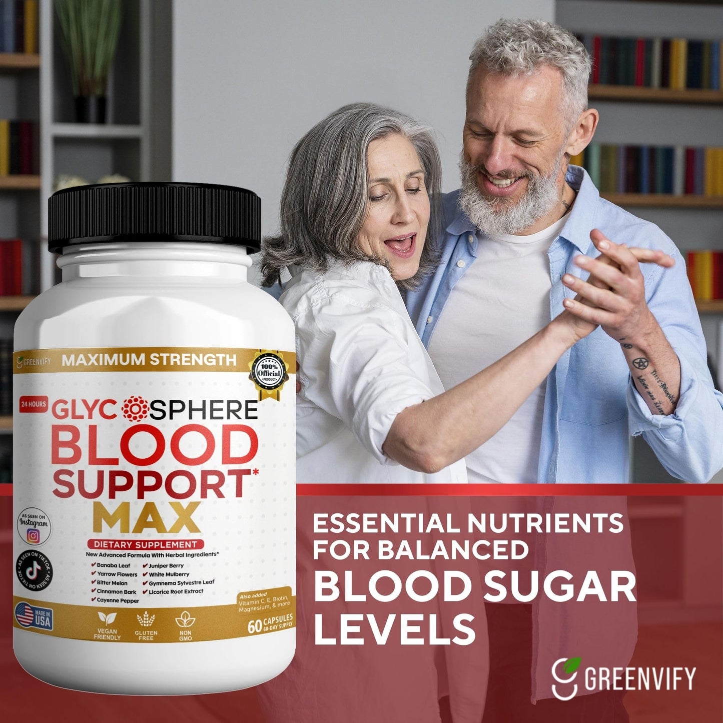 GREENVIFY Glycosphere Blood Support Max 60 Capsules