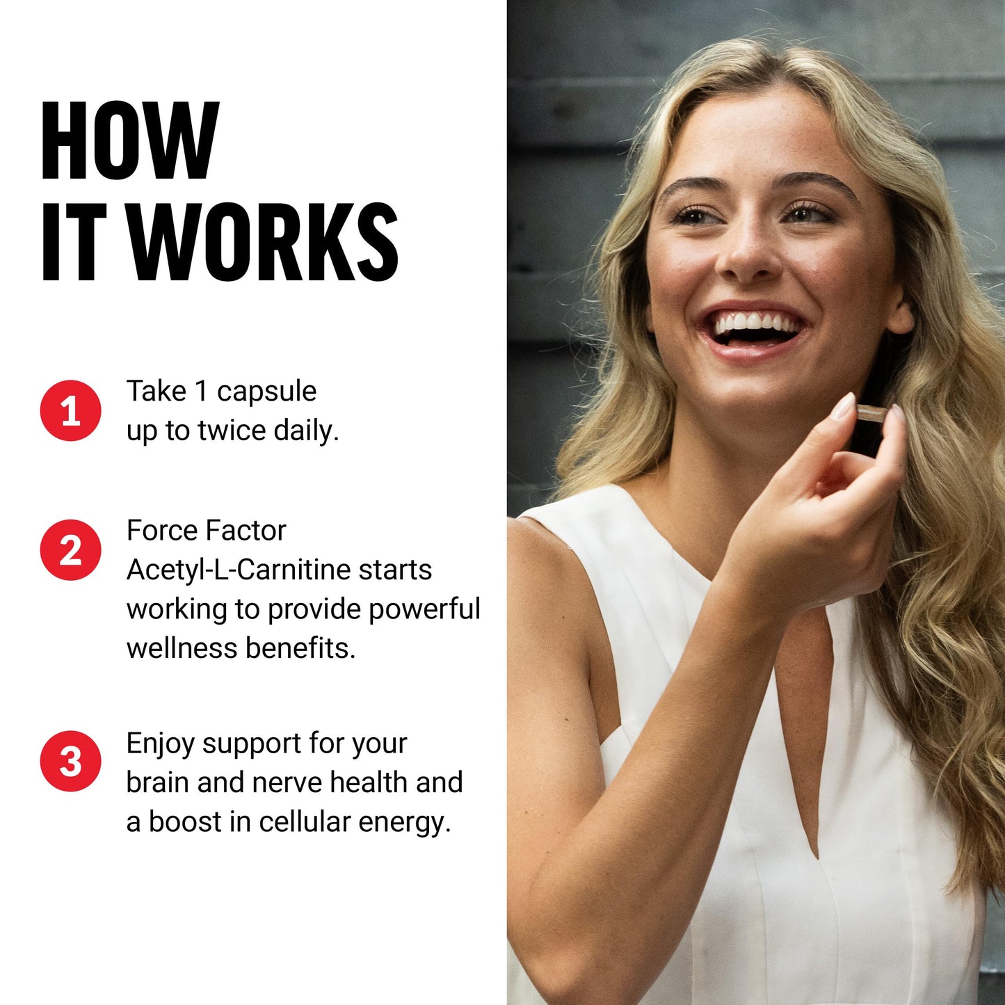 Force Factor Acetyl L-Carnitine 100 Capsules