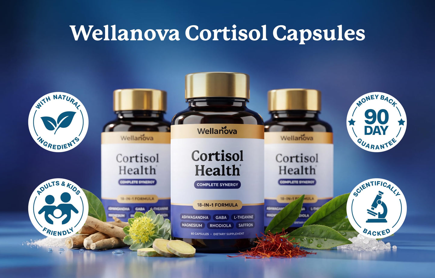 Wellanova Cortisol Supplement for Women Capsules 60