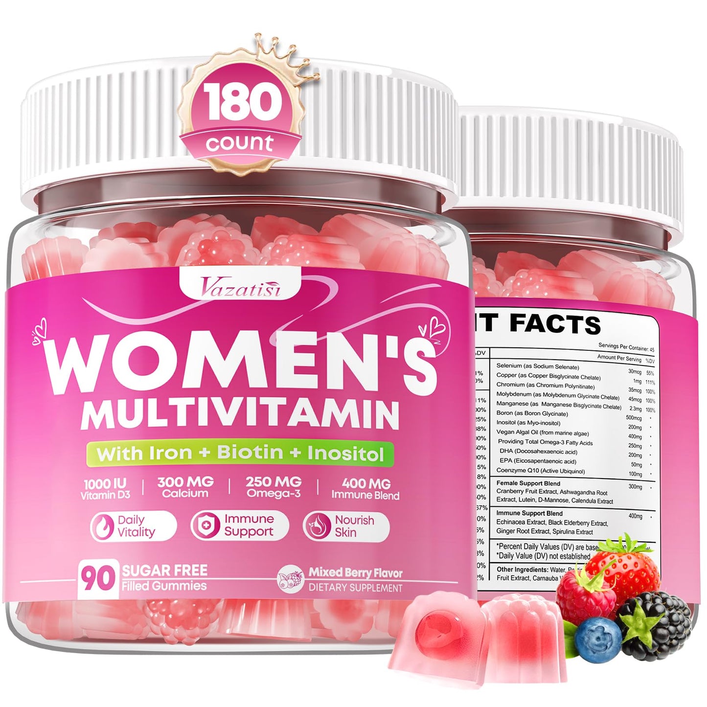 Vazatisi Women's Multivitamin Gummy 180 Count