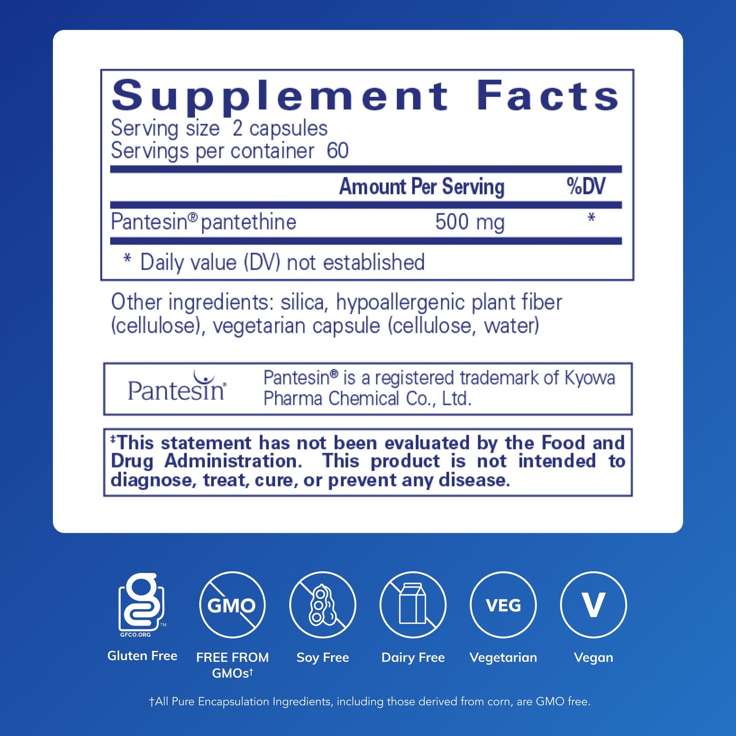 Pure Encapsulations Pantethine Capsule, 120 Capsules
