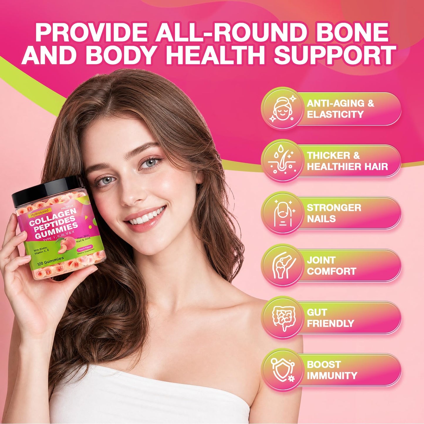 HILOTUX Collagen Gummies 120 Gummies