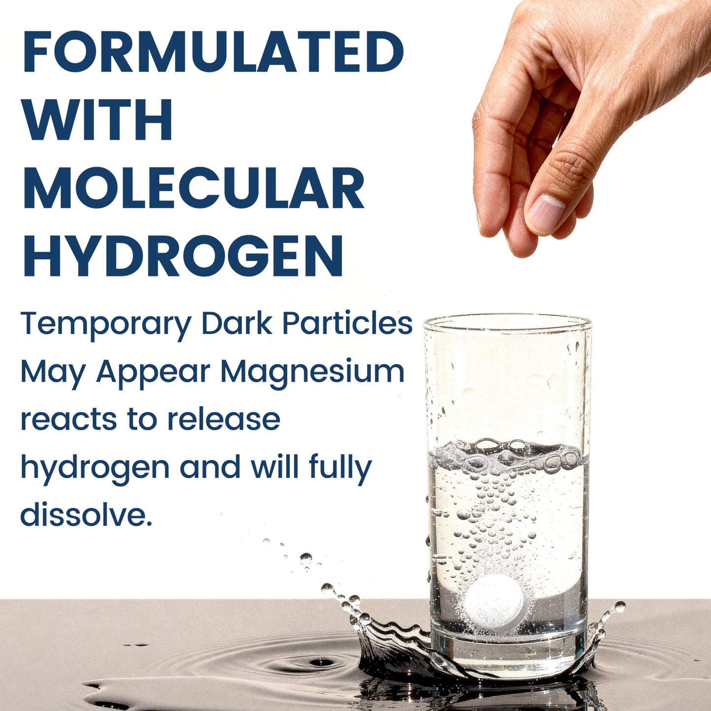 NUISM Molecular H2 Hydrogen Water Tablets with Magnesium, 16 PPM Hydrogen, Unflavored, 60 Tablets