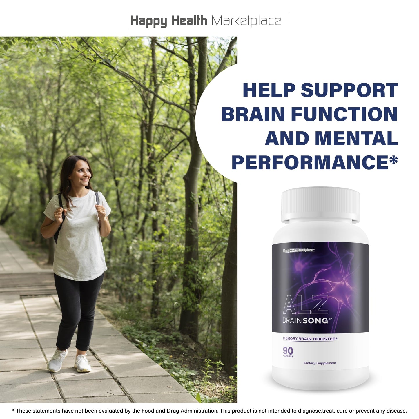 Happy Health Marketplace Alz Brain Song Capsule, 90 Count