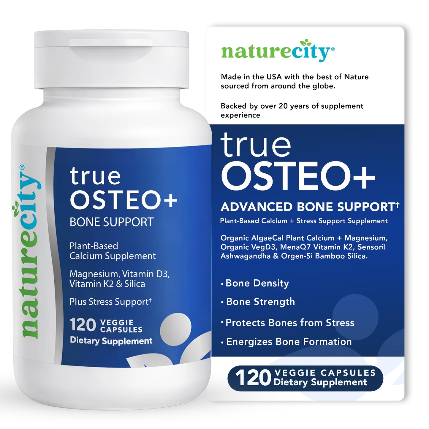 NatureCity True-Osteo Plus Bone Support with Ashwagandha Capsule 120 Count