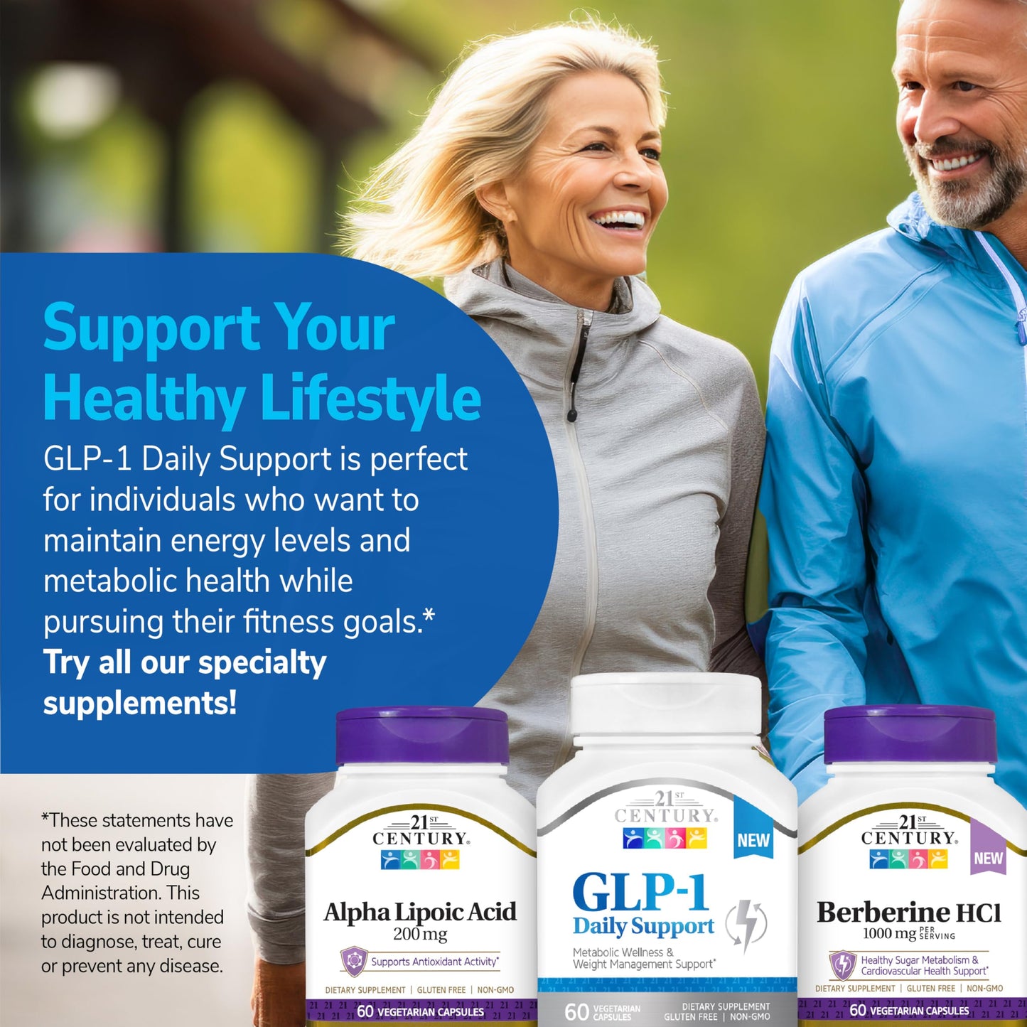 21st Century GLP-1 Daily Support Supplement Capsule, 60 Count
