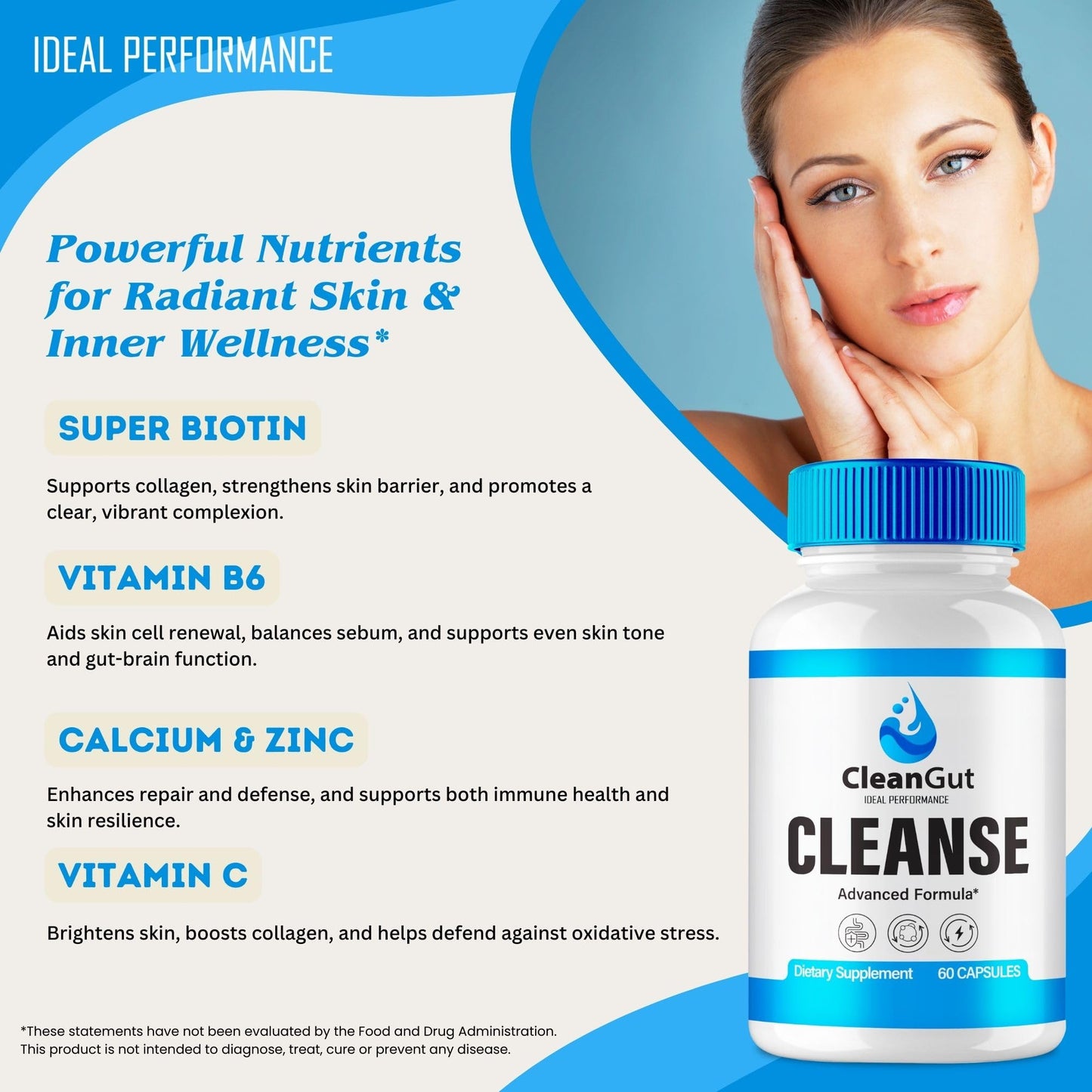 IDEAL PERFORMANCE Clean Gut Capsules, 120 Capsules