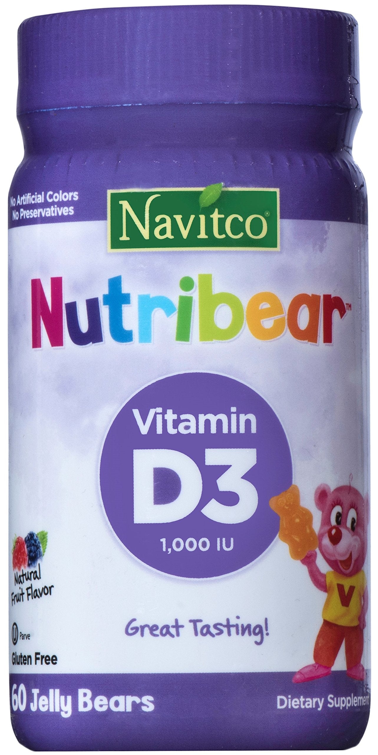 Navitco NutriBear Vitamin D3 1000 IU Capsule, 60 Capsules