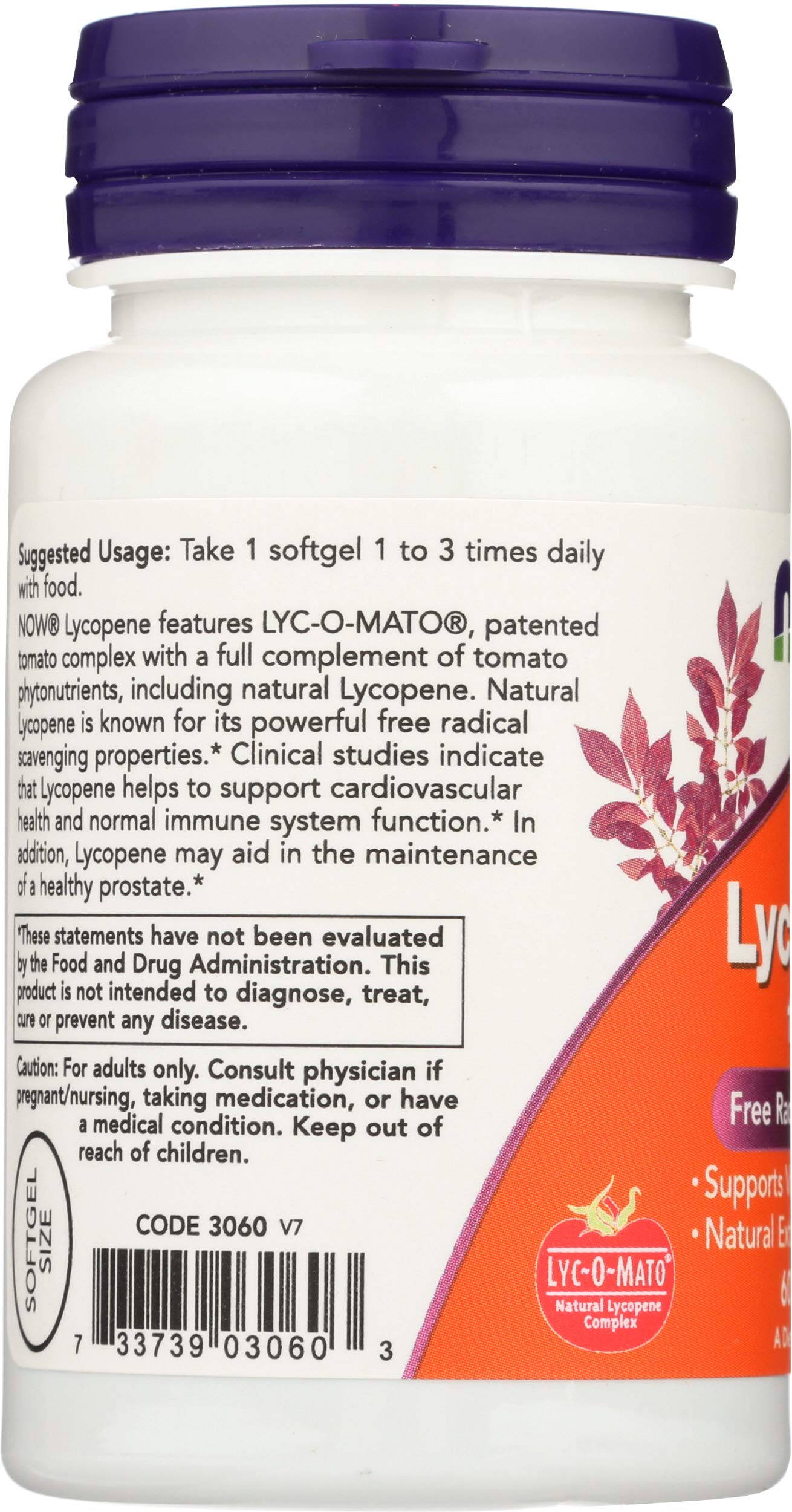 NOW Foods Lycopene 10 mg Capsule 60 Count