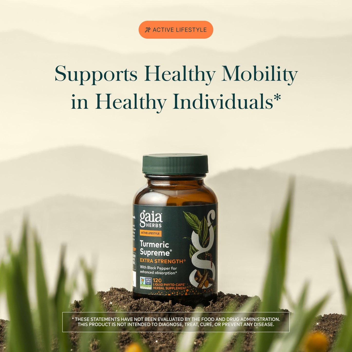 Gaia Herbs Turmeric Supreme Extra Strength Capsules, 120 Count