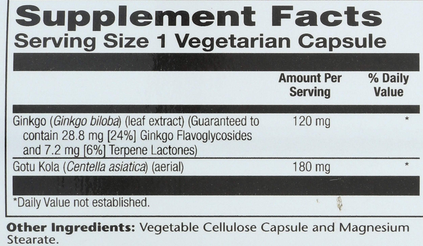 Solaray Ginkgo Biloba 1 Capsule