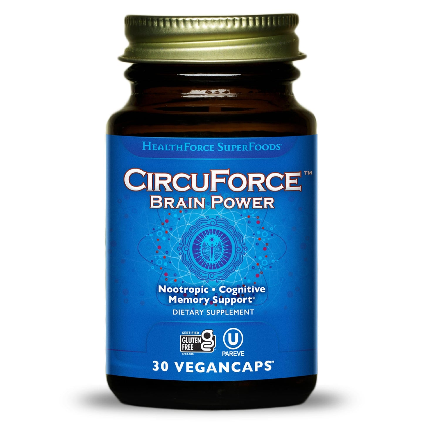 HealthForce SuperFoods CircuForce Brain Power - 250 mg Ginkgo Biloba, 30 Capsules