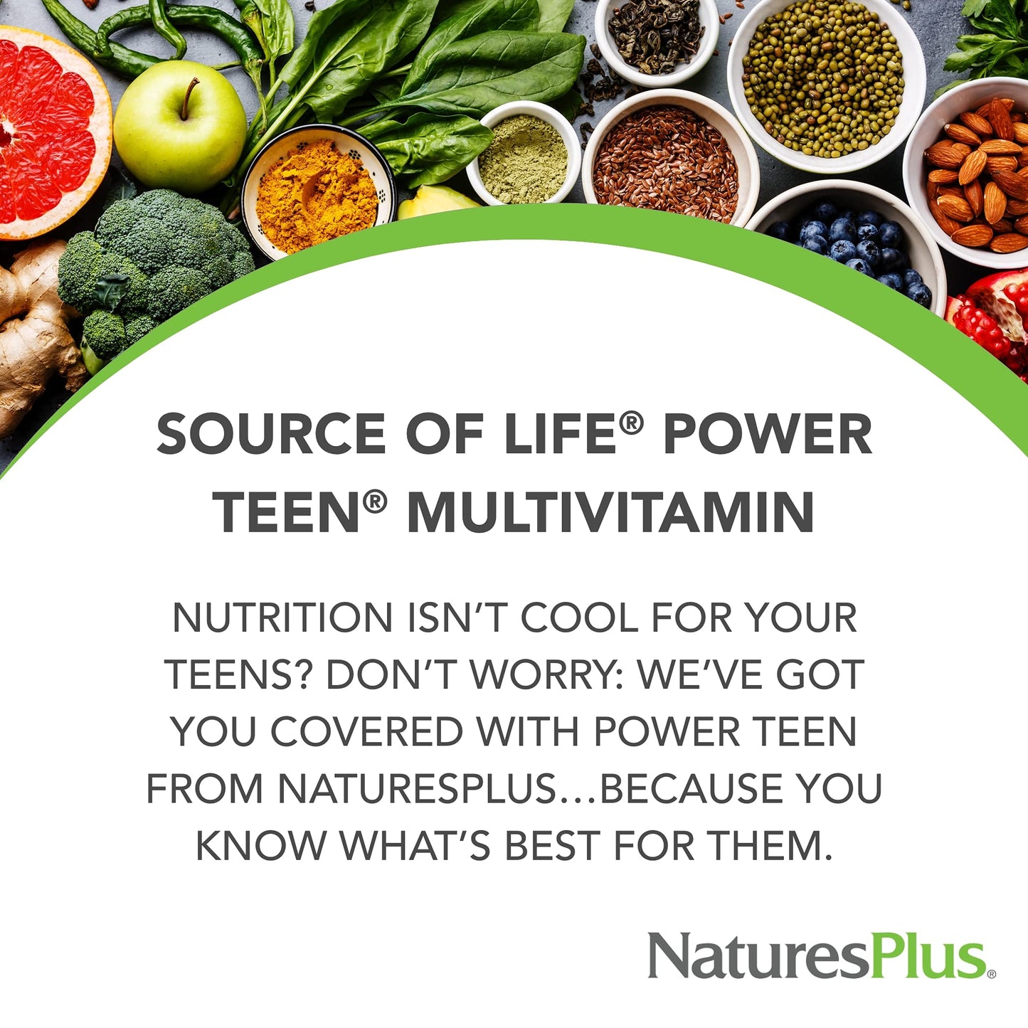 NaturesPlus Source of Life Power Teen 180 Vegetarian Tablets