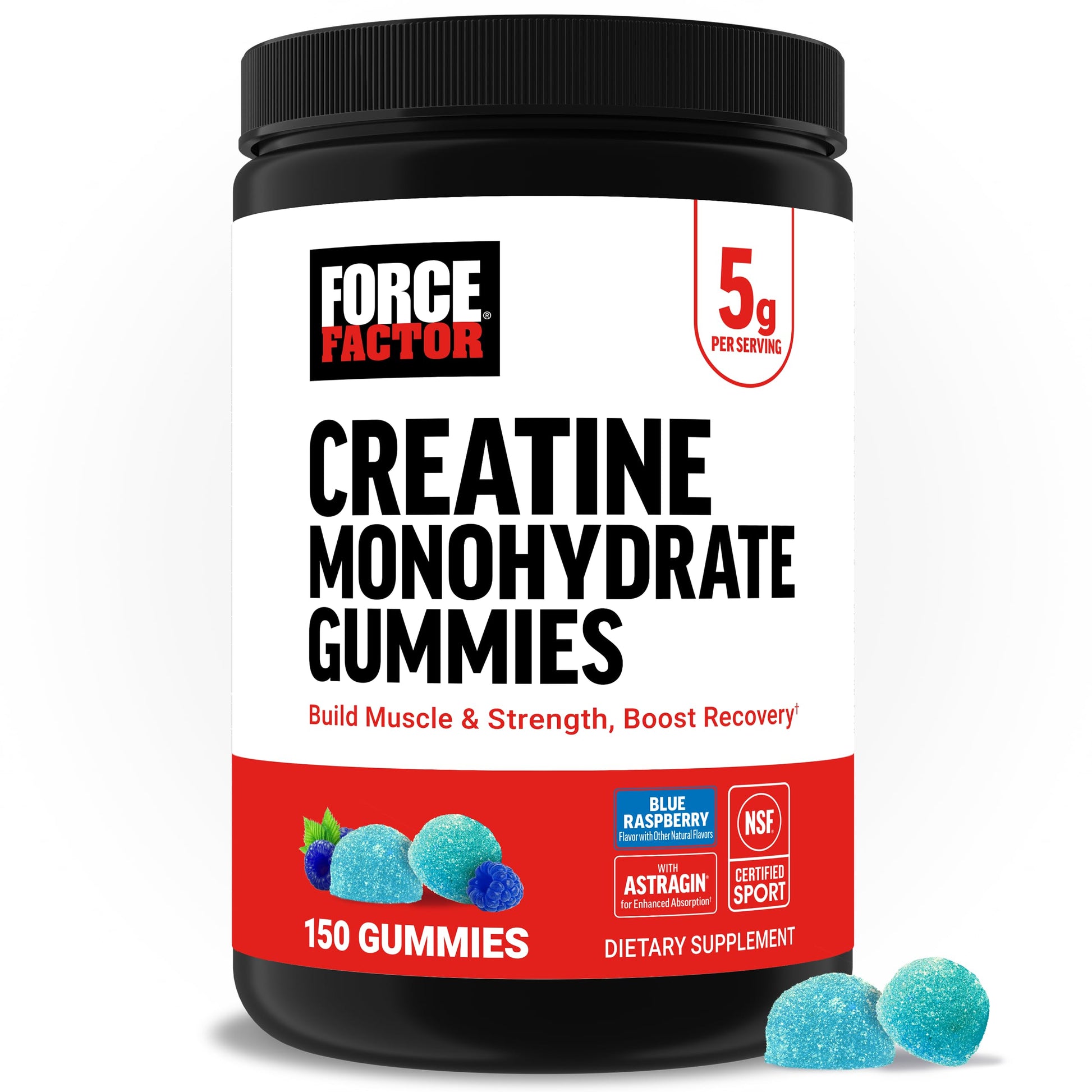 Force Factor Creatine Monohydrate Gummies, 150 Gummies