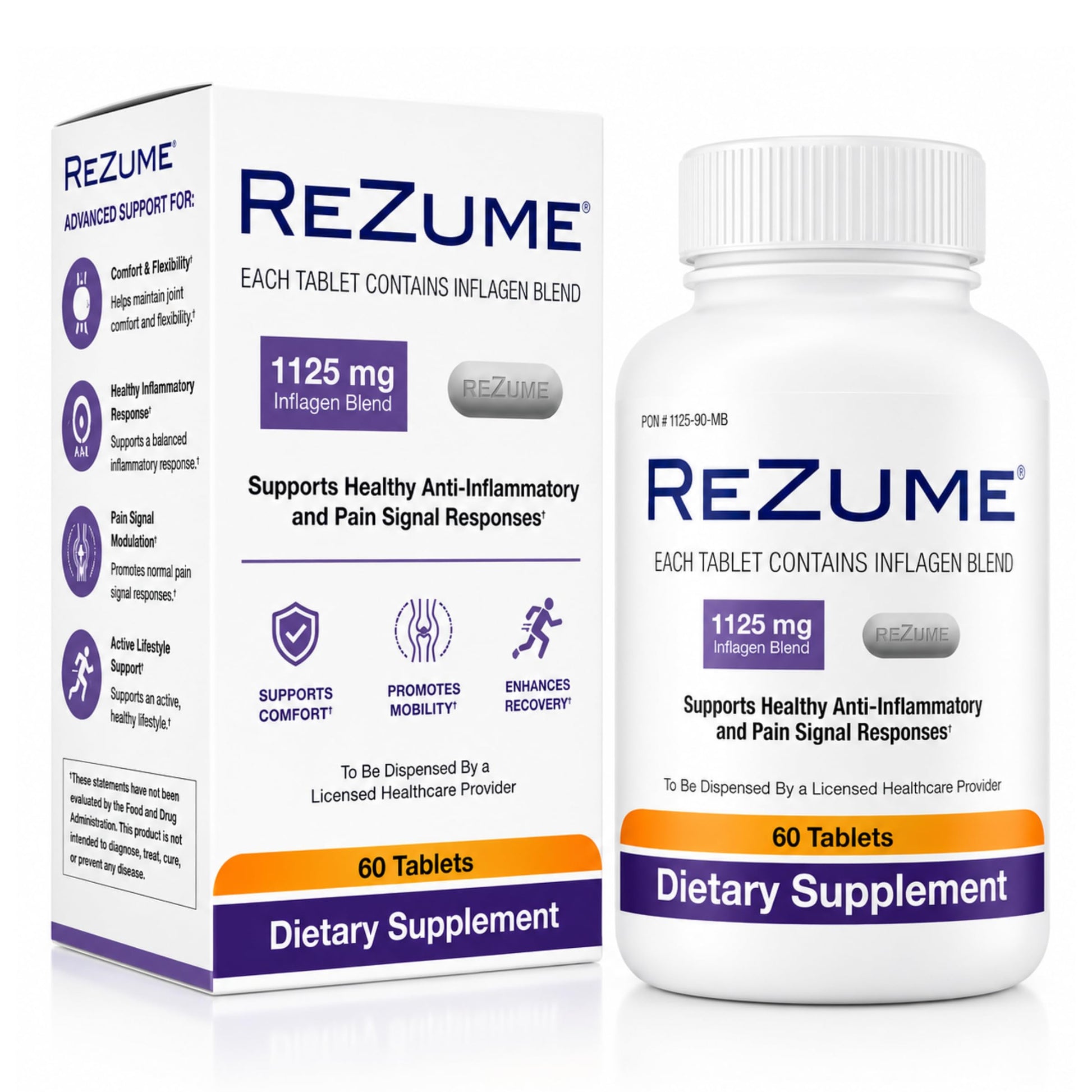 CryoDerm REZUME Full Spectrum Inflagan Blend Formula 60 Tablets