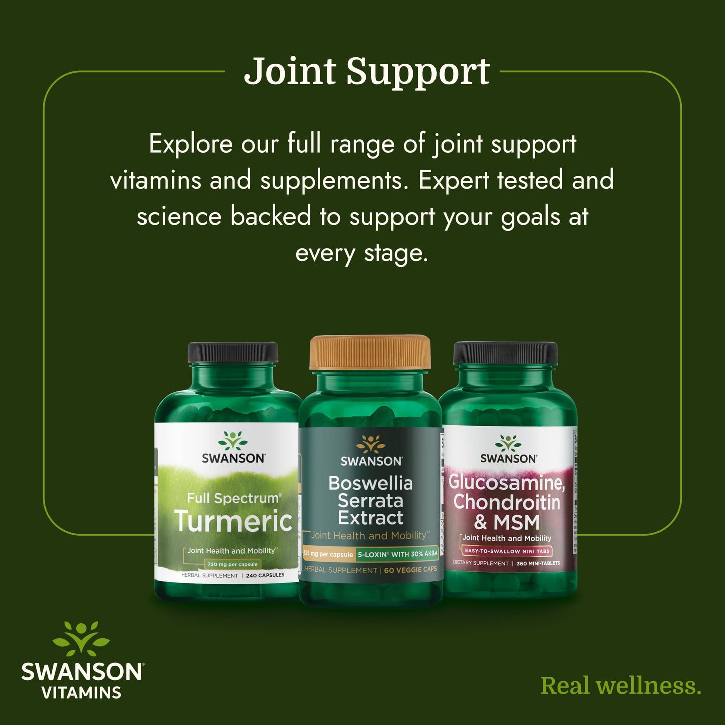 Swanson Boswellia Serrata Extract 125 mg Capsule, 180 Count