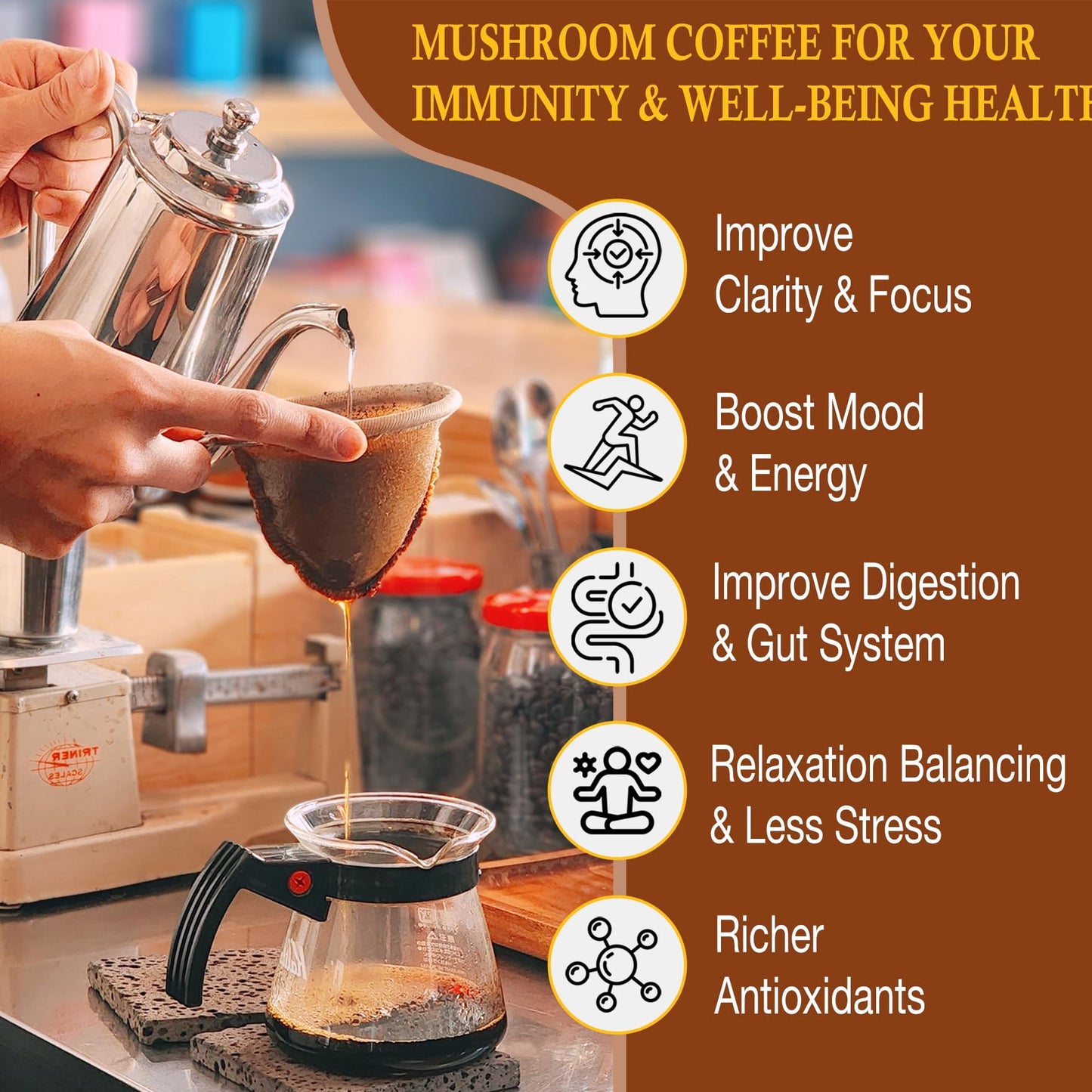 OLOBIO Mushroom Coffee Powder 5.3 oz